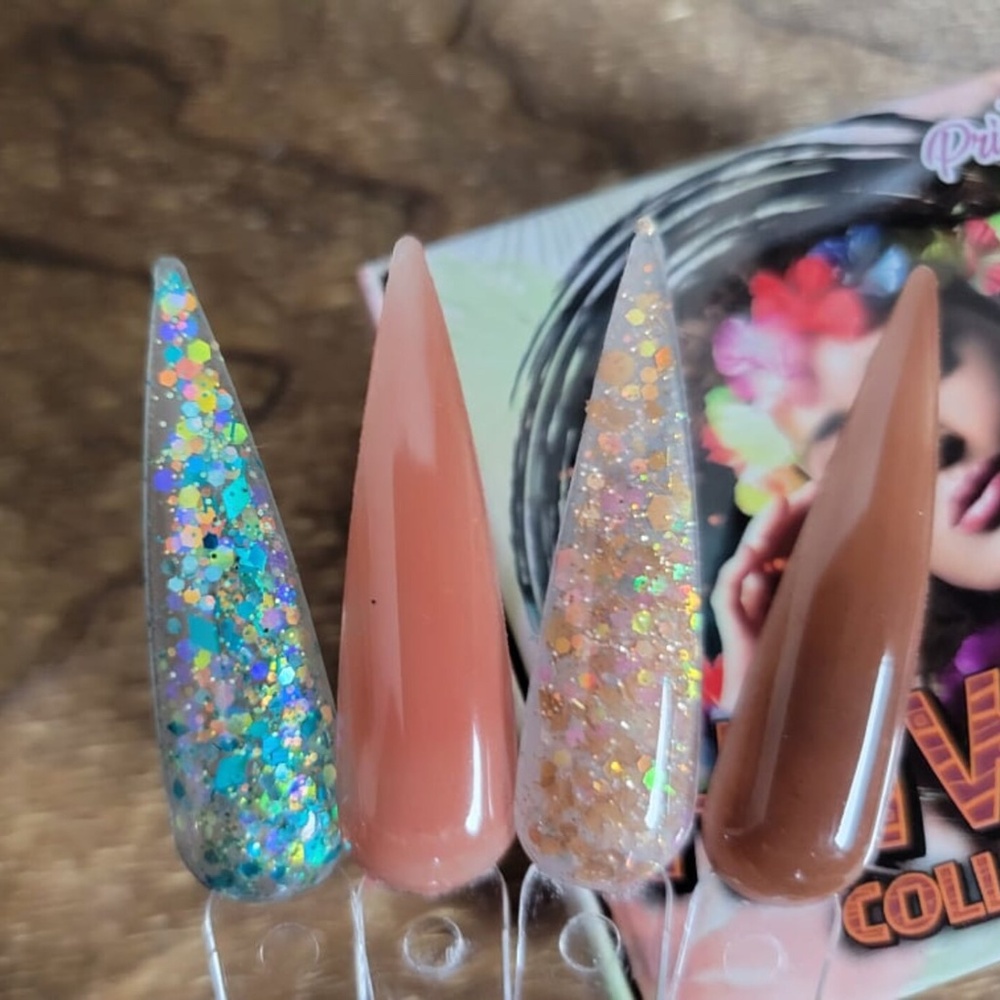 Hawaii power dip nail acrylic nail